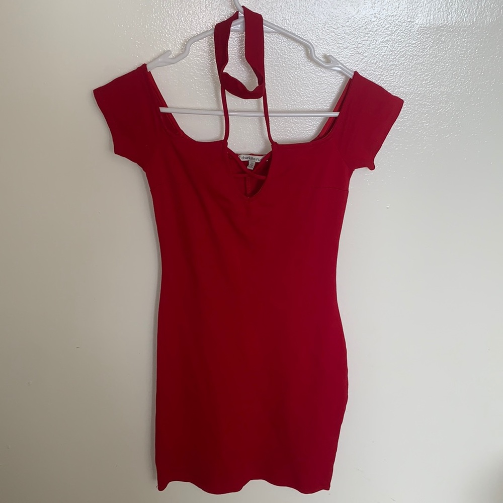 Red bodycon dress